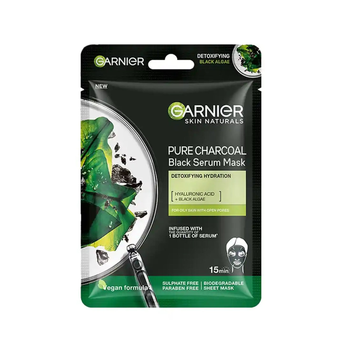 GARNIER CHARCOAL SERUM MASK 28GM