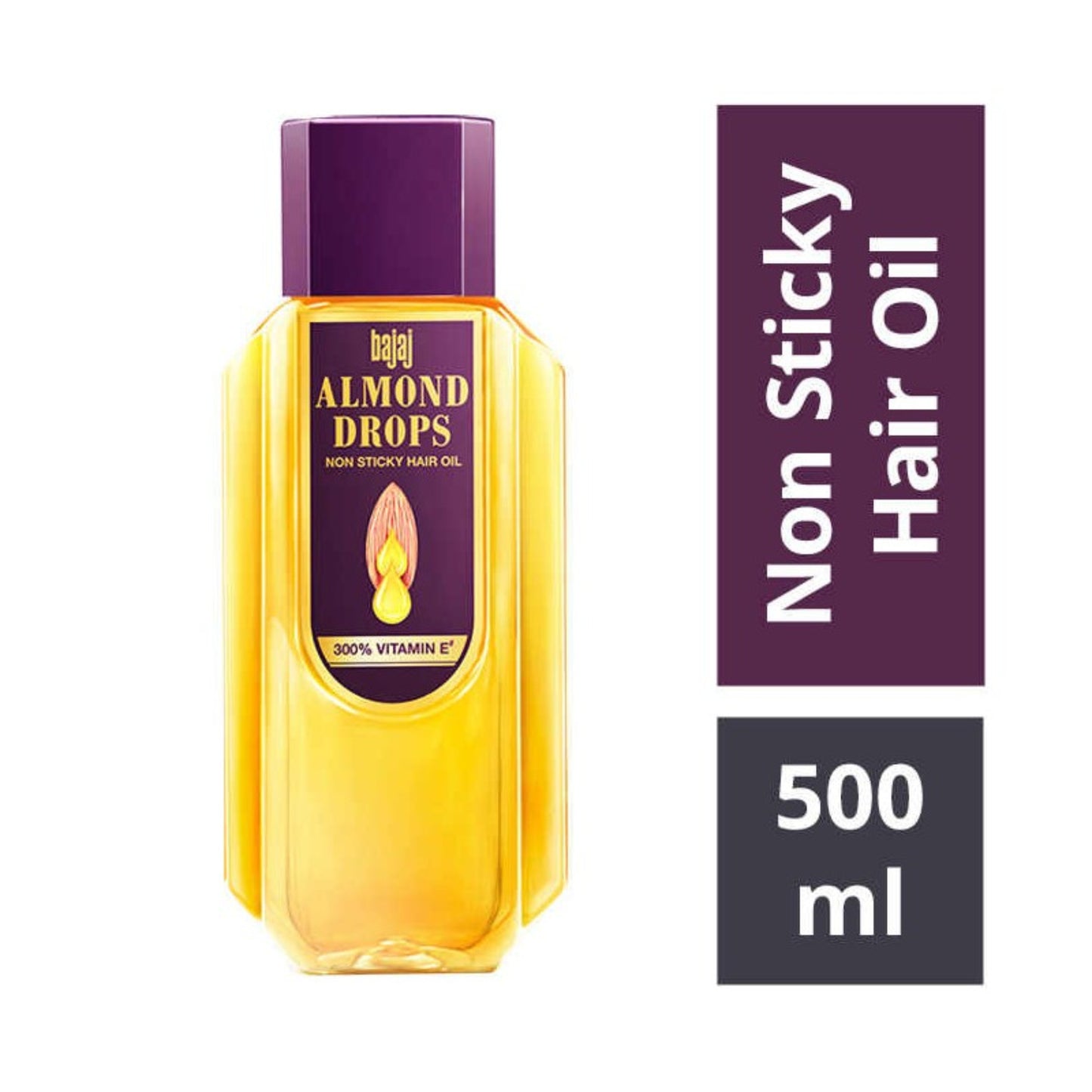 BAJAJ HAIR OIL ALMOND DROPS 500 ML BOTTLE.