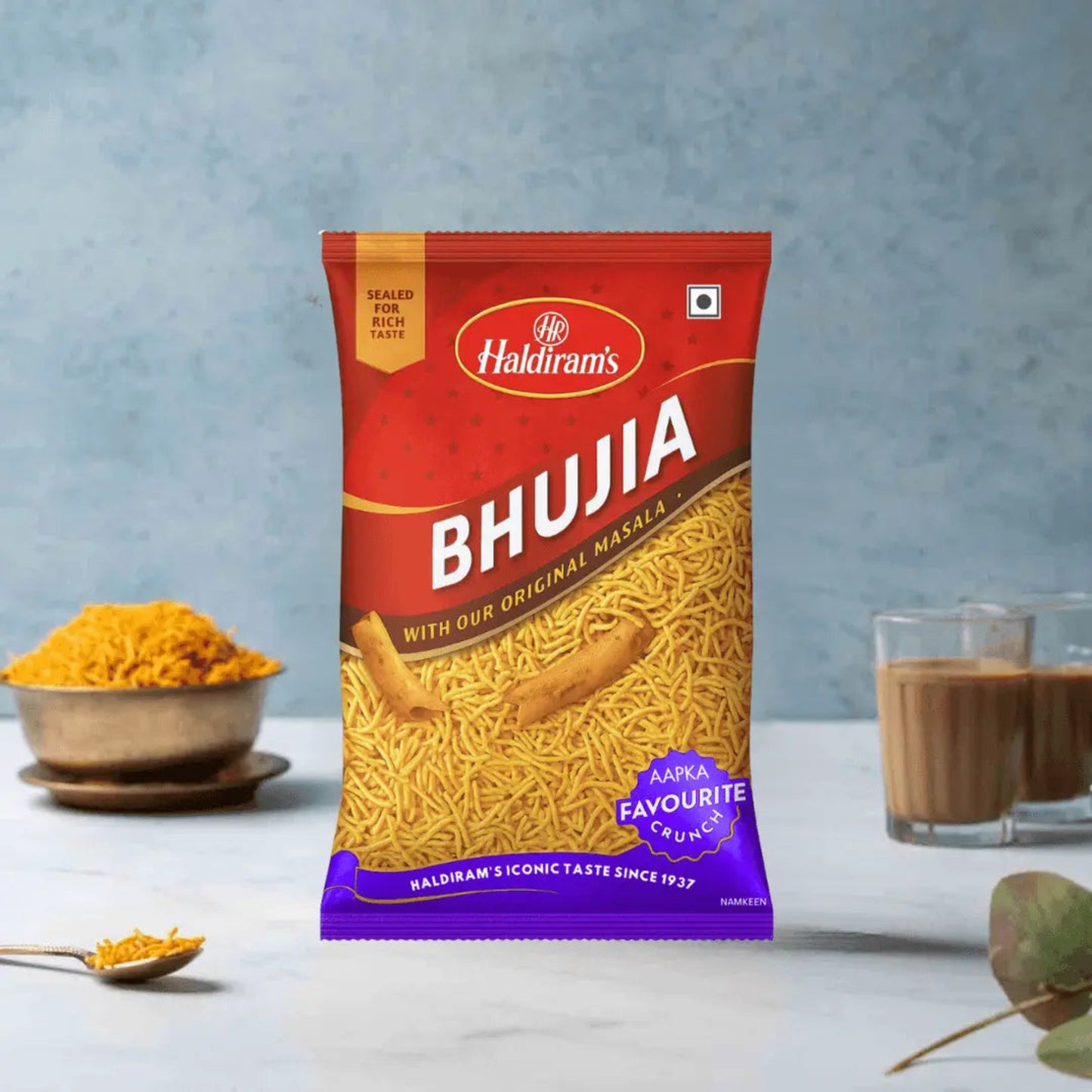 HALDIRAM BHUJIA MASALA 200 GM POUCH. (NAMKEEN)