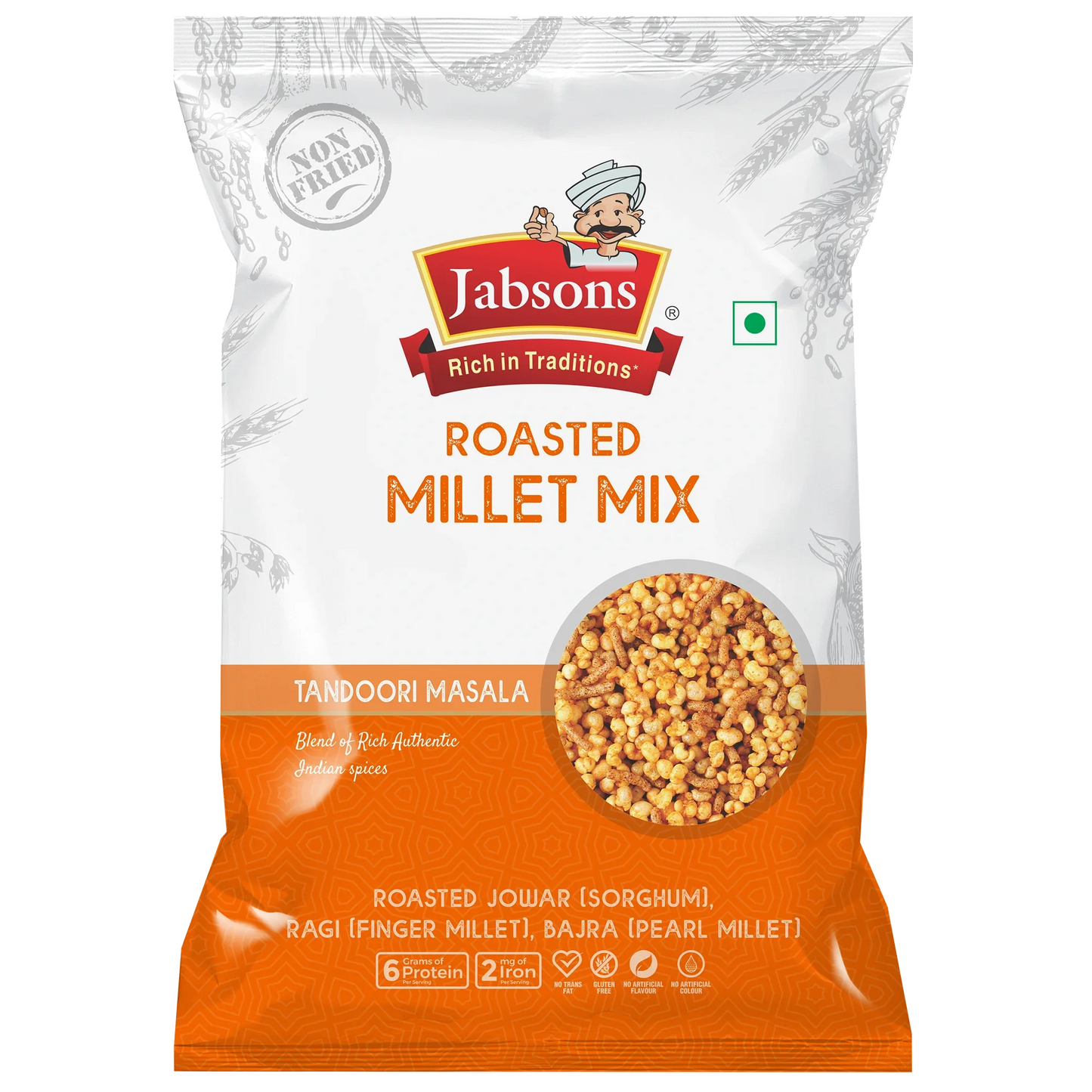 JABSONS ROASTED MILLET MIX 140GM (NAMKEEN)