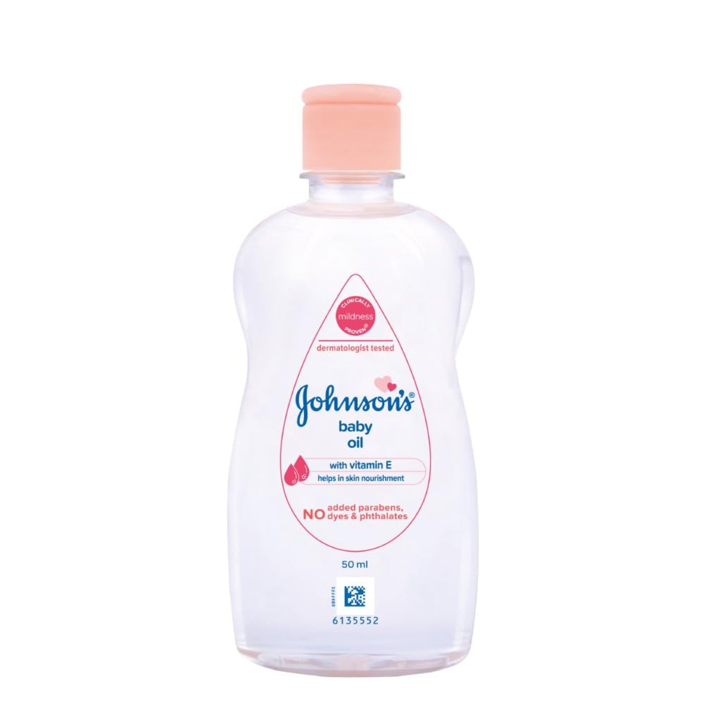 JOHNSON BABY OIL 50 ML BOTTLE.