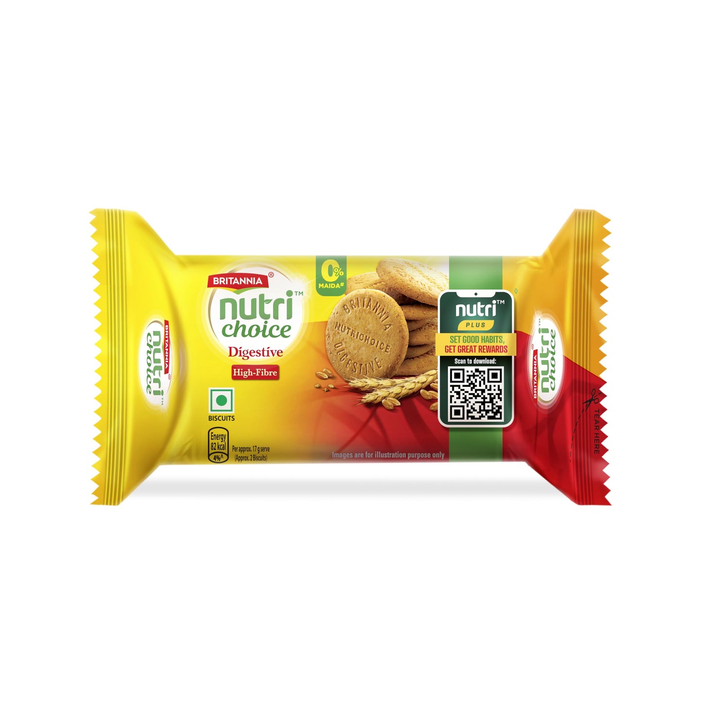 BRITANNIA NUTRI CHOICE DIGESTIVE BISCUITS 100 GM .