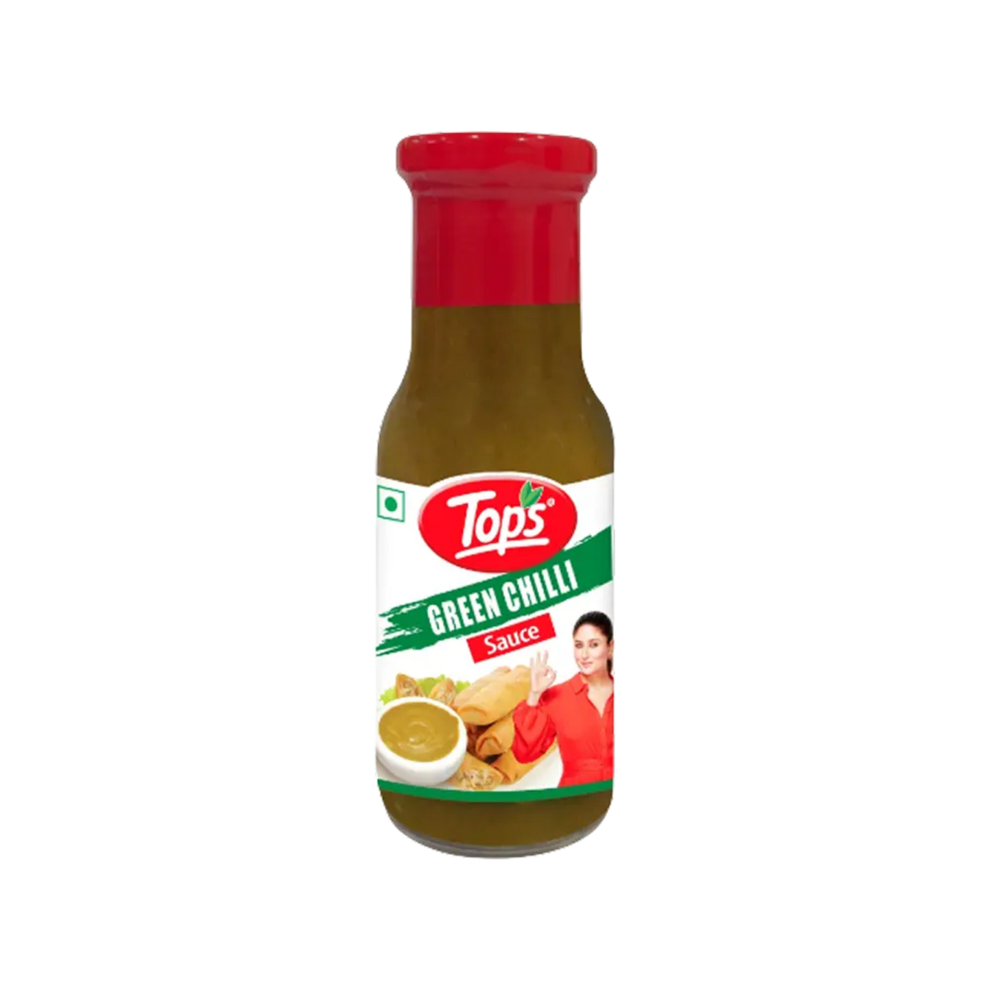 TOPS SAUCE GREEN CHILLI 200 GM BOTTLE.