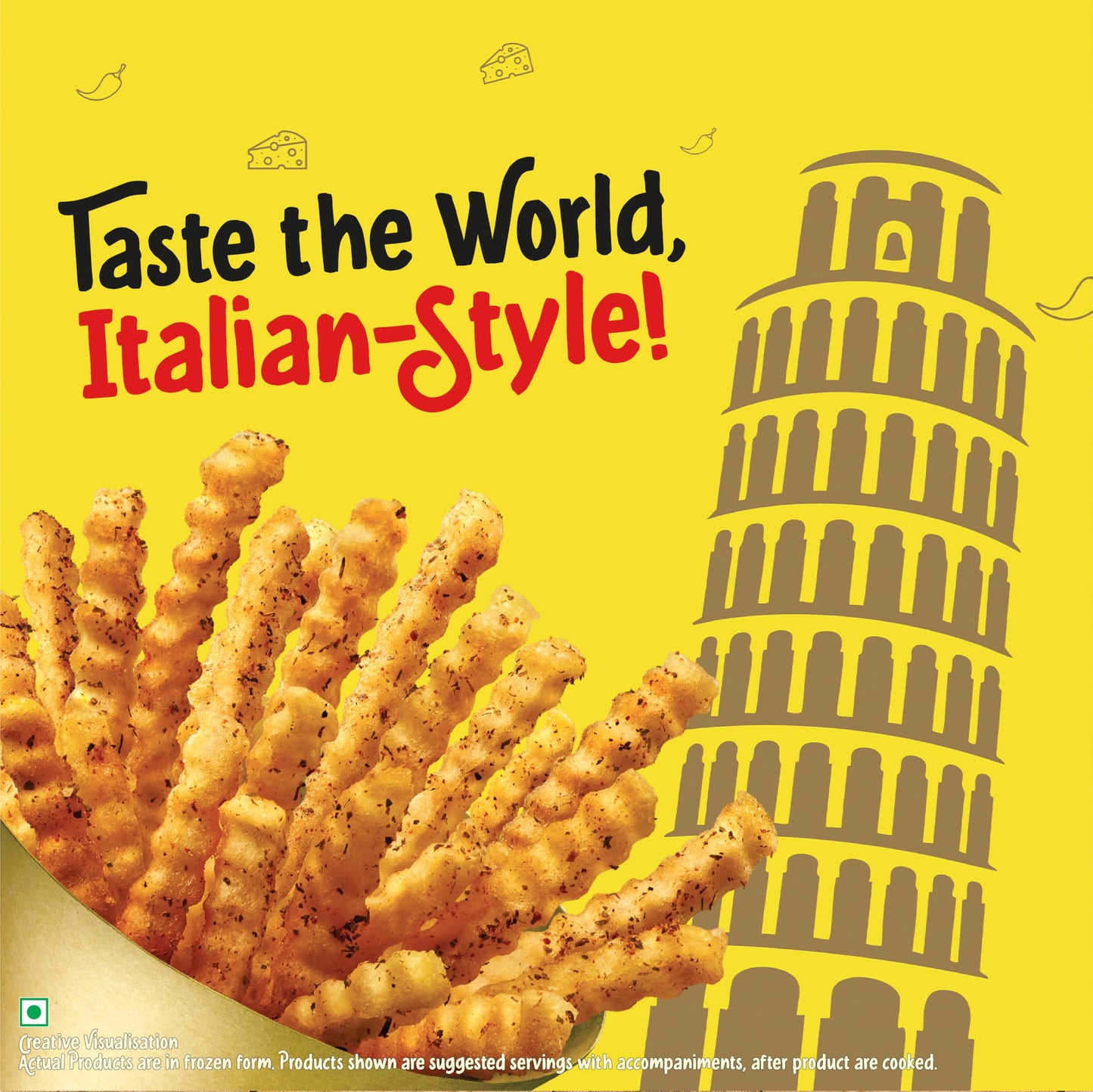 MCCAIN ITALIAN ZIG ZAG FRIES 325GM