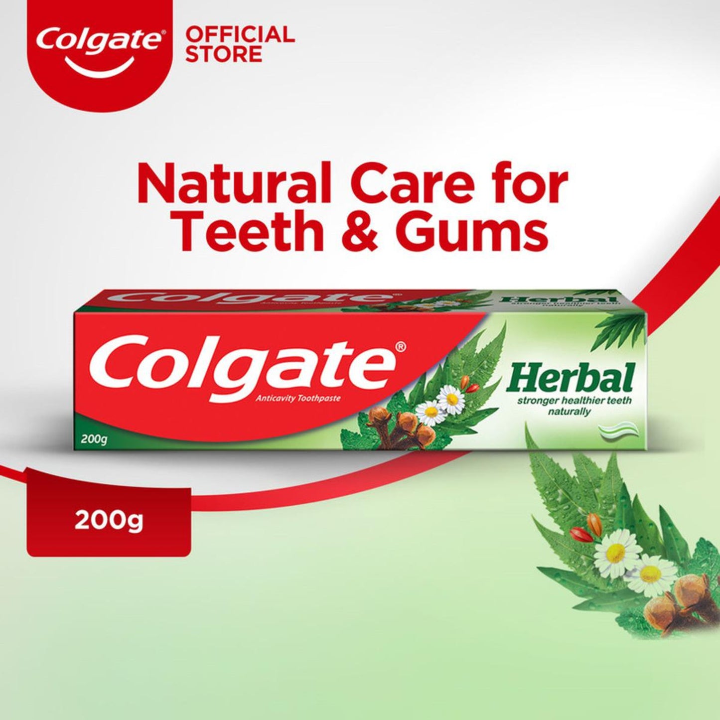 COLGATE HERBAL TOOTH PASTE 200 GM TUBE.