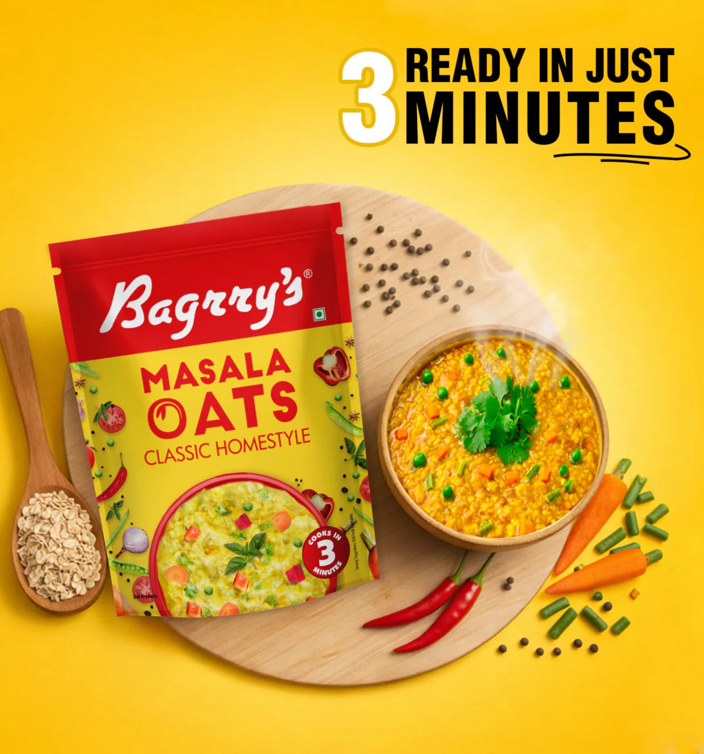 BAGRRYS MASALA OATS 40GM