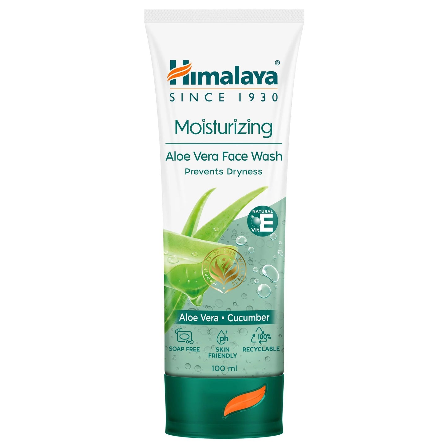 HIMALAYA FACE WASH ALOE VERA 100 ML TUBE.