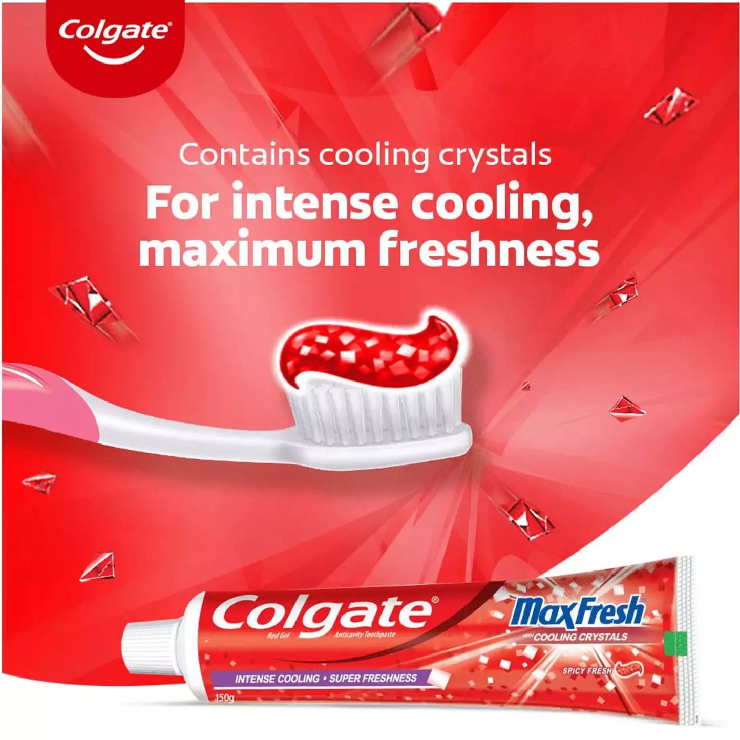 COLGATE MAX FRESH SPICY FRESH 150 GM TUBE.