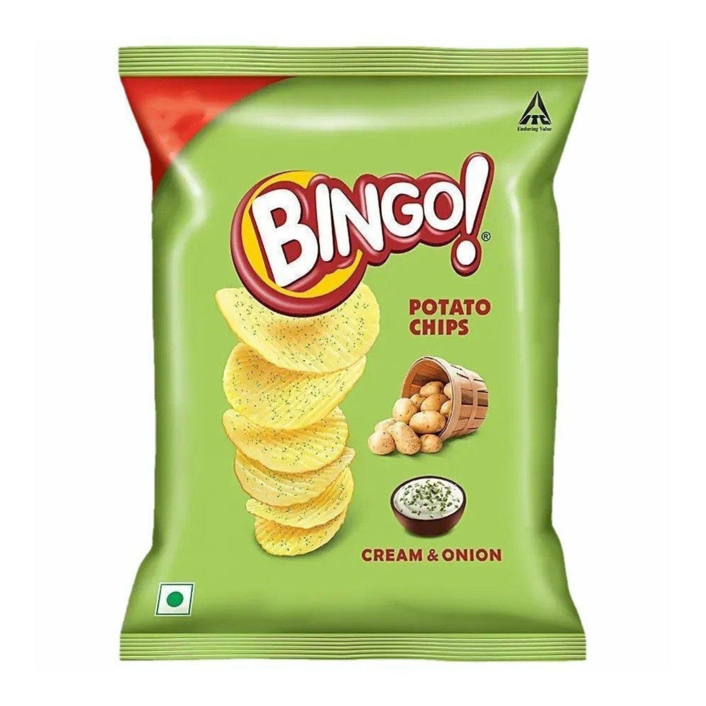 BINGO POTATO CHIPS CREAM AND ONION 29GM