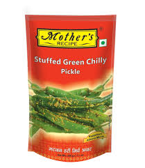 MOTHERS STUFFED GREEN CHILLI PICKLE 200GM