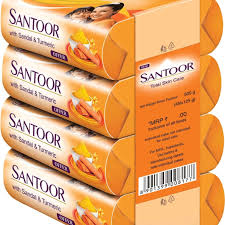 SANTOOR SOAP SANDAL TURMERIC 100GM*4