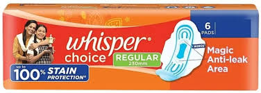 WHISPER CHOICE REGULAR 6PADS