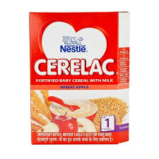 NESTLE CERELAC 1 WHEAT APPLE POWDER 300 GM BOX.
