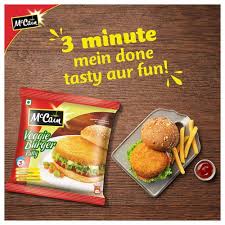 MCCAIN VEGGIE BURGER PATTY 360 GM POUCH.