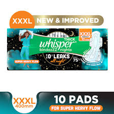 WHISPER ULTRA NIGHT XXXL 10PADS