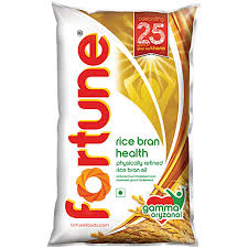 FORTUNE RICE BRAN OIL 1 LTR POUCH.