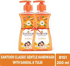 SANTOOR HANDWASH SANDALWOOD PUMP 215ML