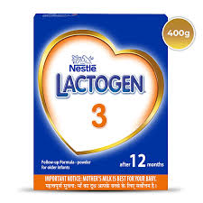 NESTLE LACTOGEN 3 POWDER 400 GM BOX.