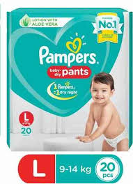 PAMPER (L) 20 PANTS.