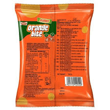 PARLE ORANGE BITE TOFFEE 195 GM POUCH.