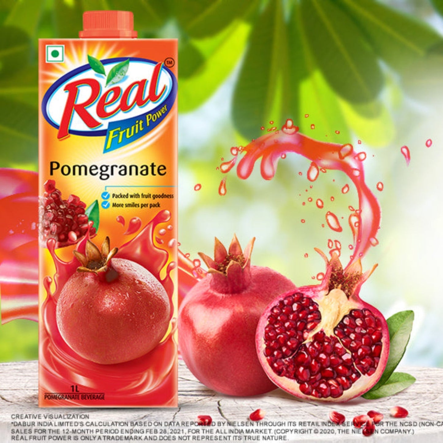 REAL POMEGRANATE 1 LTR TETRA.