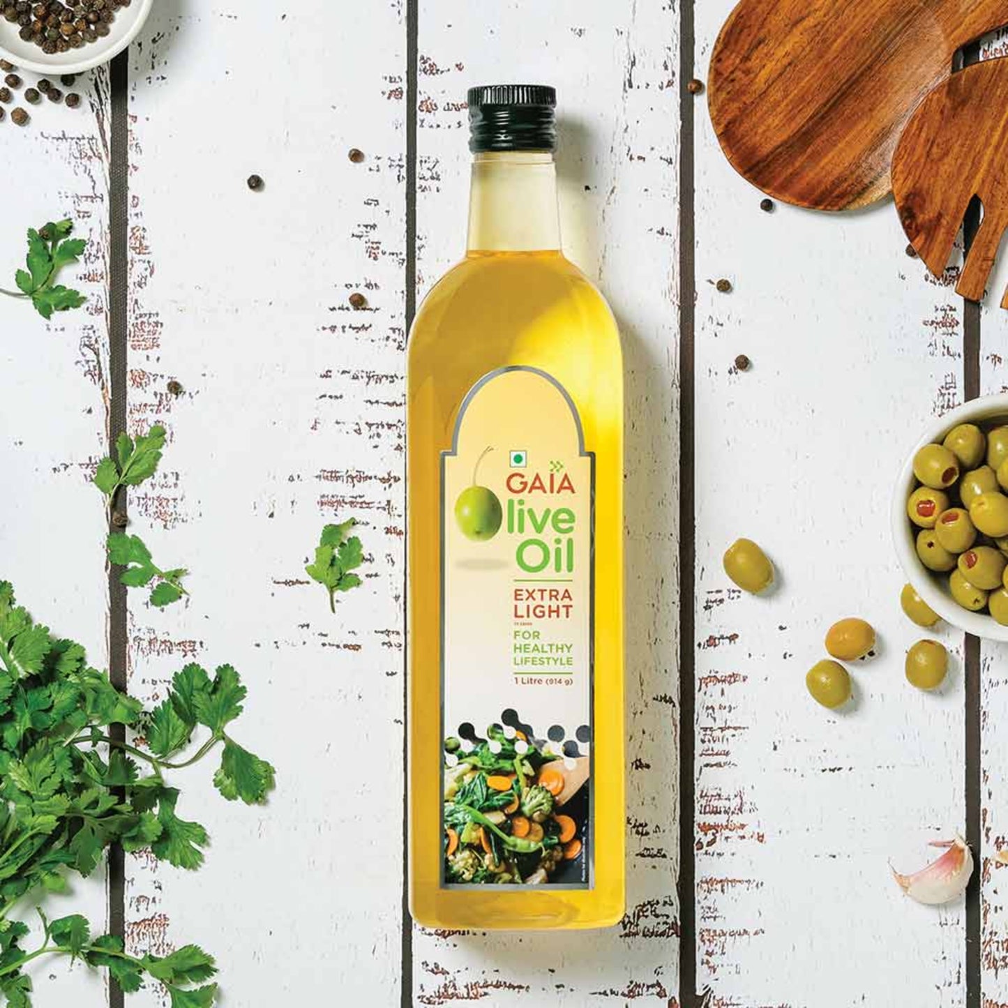 GAIA OLIVE OIL EXTRA LIGHT 1LTR