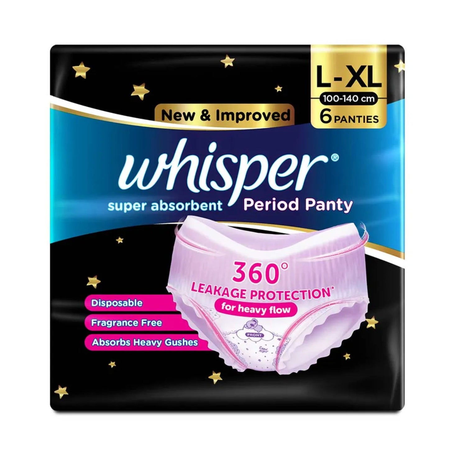 WHISPER PANTIES L-XL 6PCS