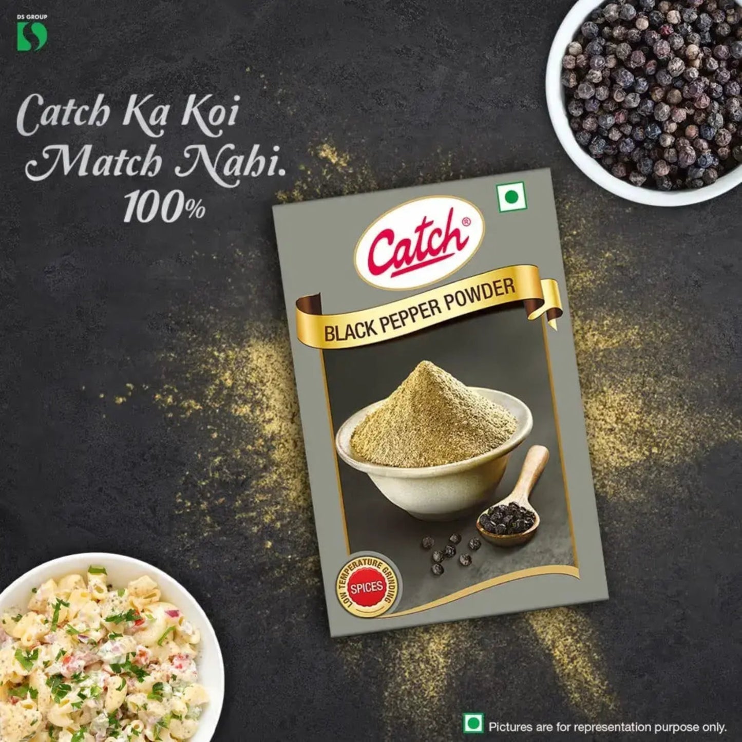 CATCH BLACK PEPPER POWDER 100 GM CRTN. (KALI MIRCH)