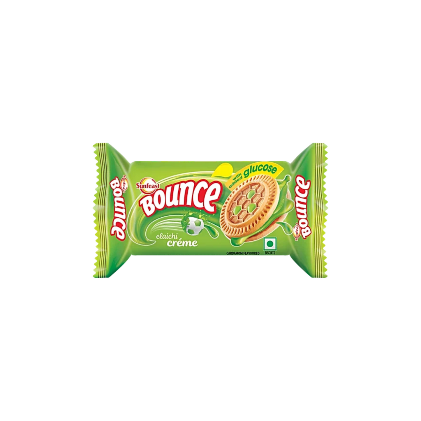 SUNFEAST BOUNCE ELAICHI CREAM  BISCUIT 100 GM.