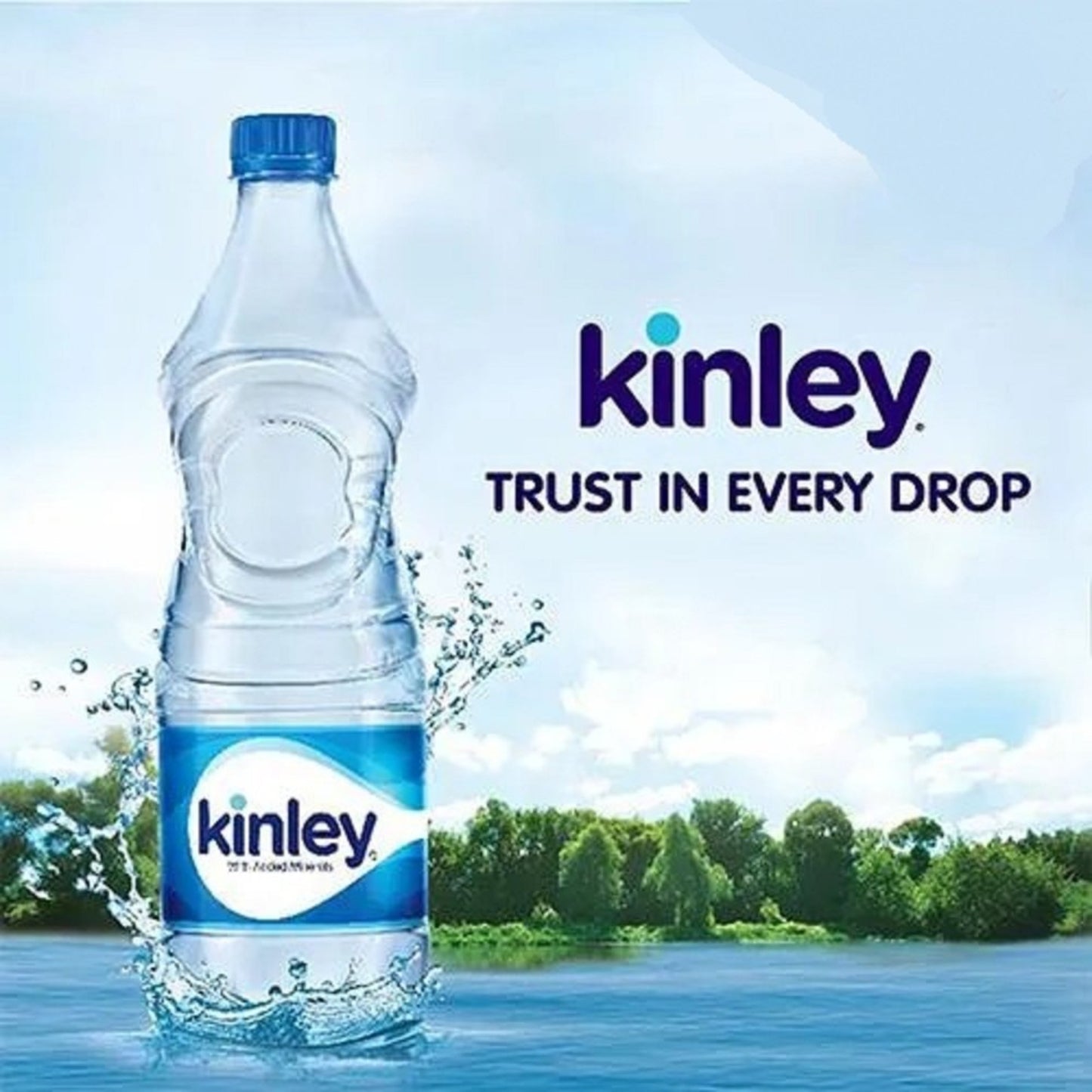 KINLEY MINERAL WATER 1 LTR BOTTLE.