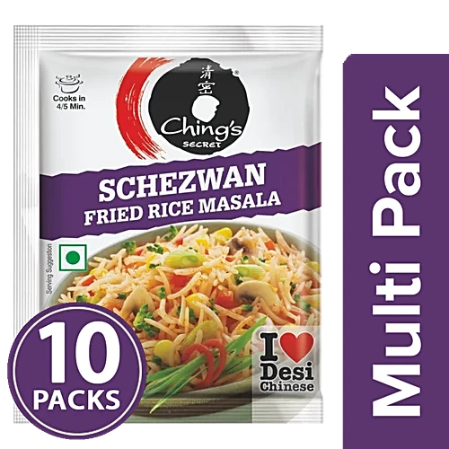 CHINGS MASALA SCHEZWAN FRIED RICE 20 GM POUCH.