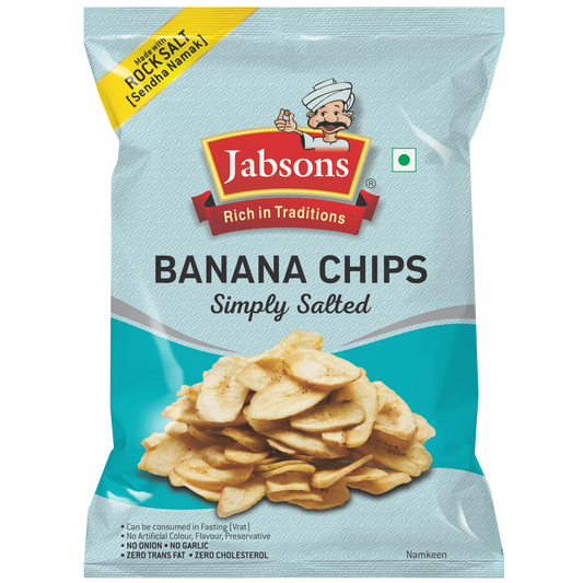 JABSONS BANANA WAFERS 160 GM POUCH.