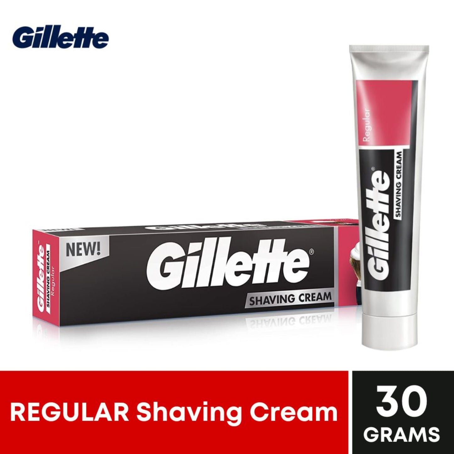 GILLETTE SHAVING CREAM REGULAR 30 GM TUBE.