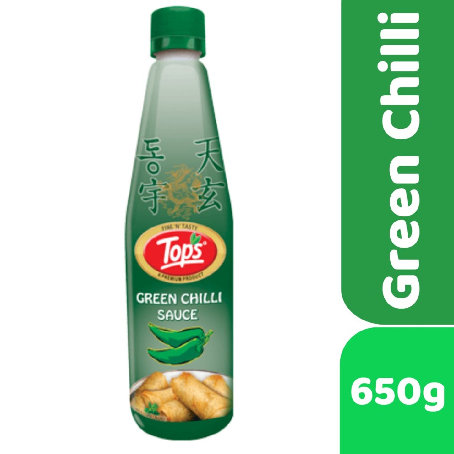 TOPS SAUCE GREEN CHILLI 650 GM BOTTLE