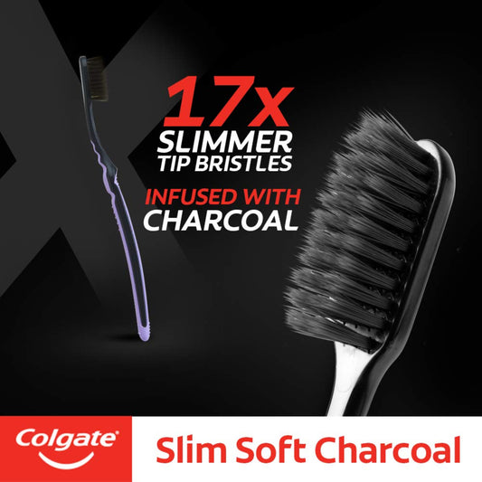 COLGATE SLIM SOFT CHARCOL TOOTHBRUSH 1PC