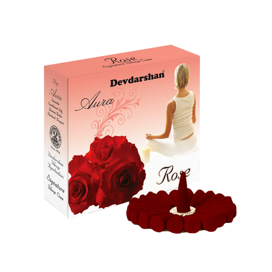 DEVDARSHAN DHOOP AURA ROSE 20 CONES.