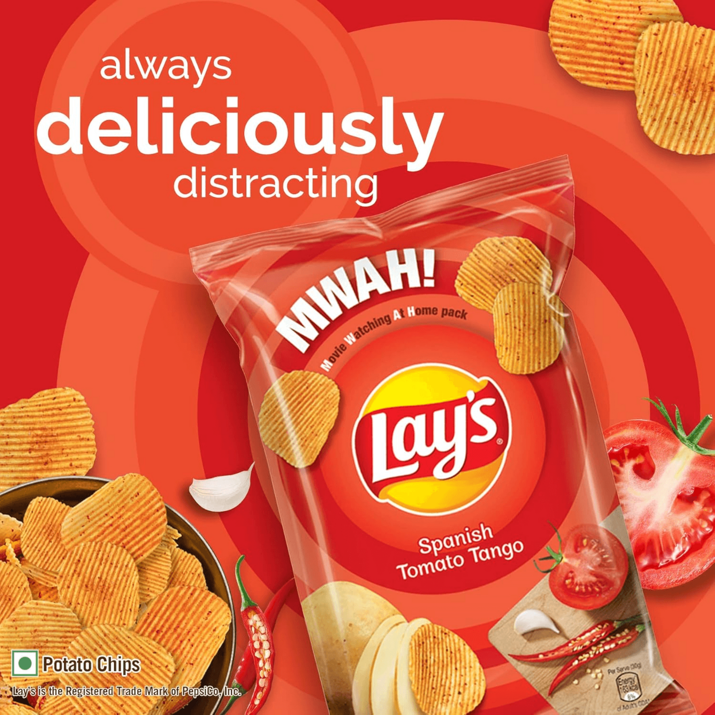 LAYS SPANISH TOMATO 55 GM PACKET CHIPS
