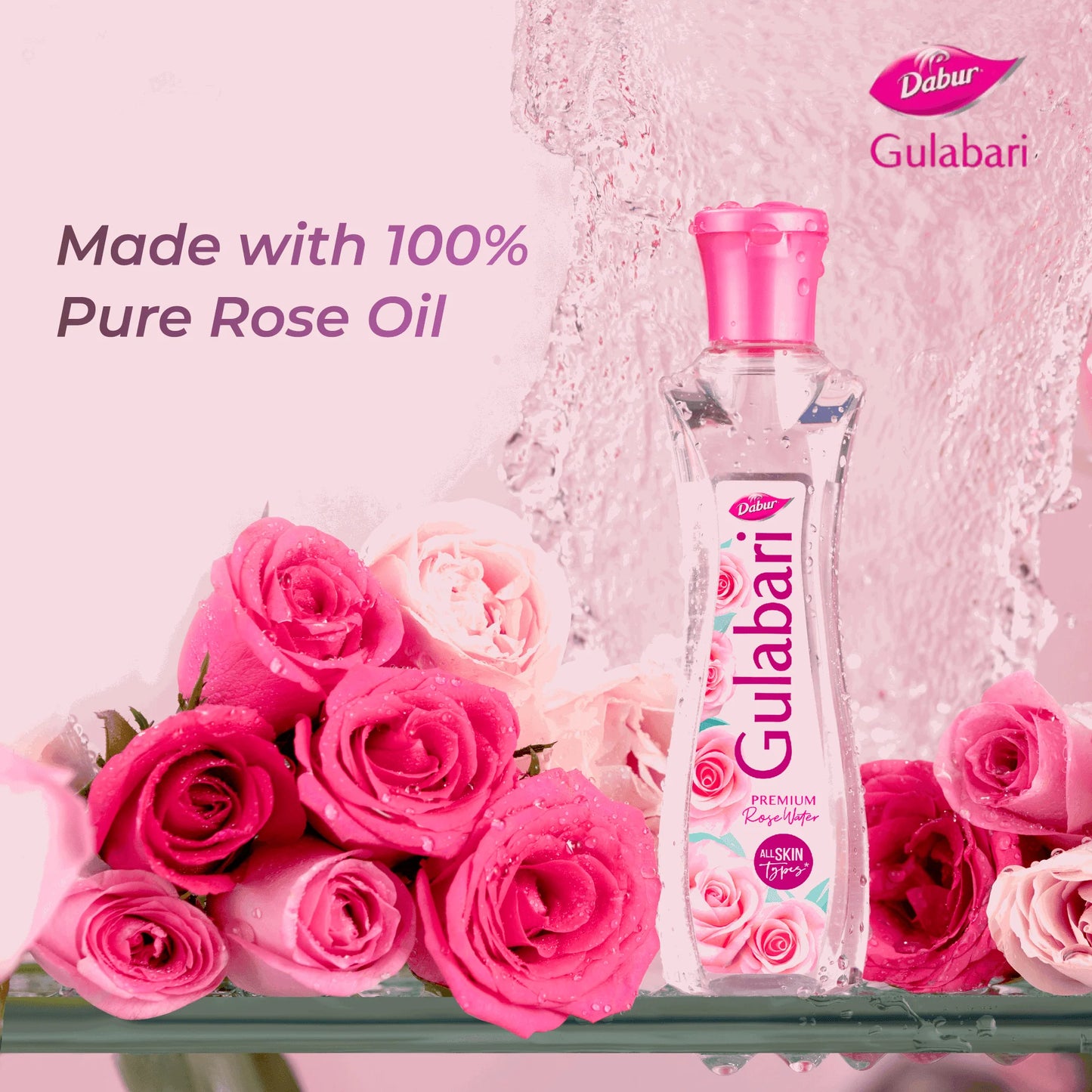 DABUR GULABARI 120 ML BOTTLE. (ROSE WATER)