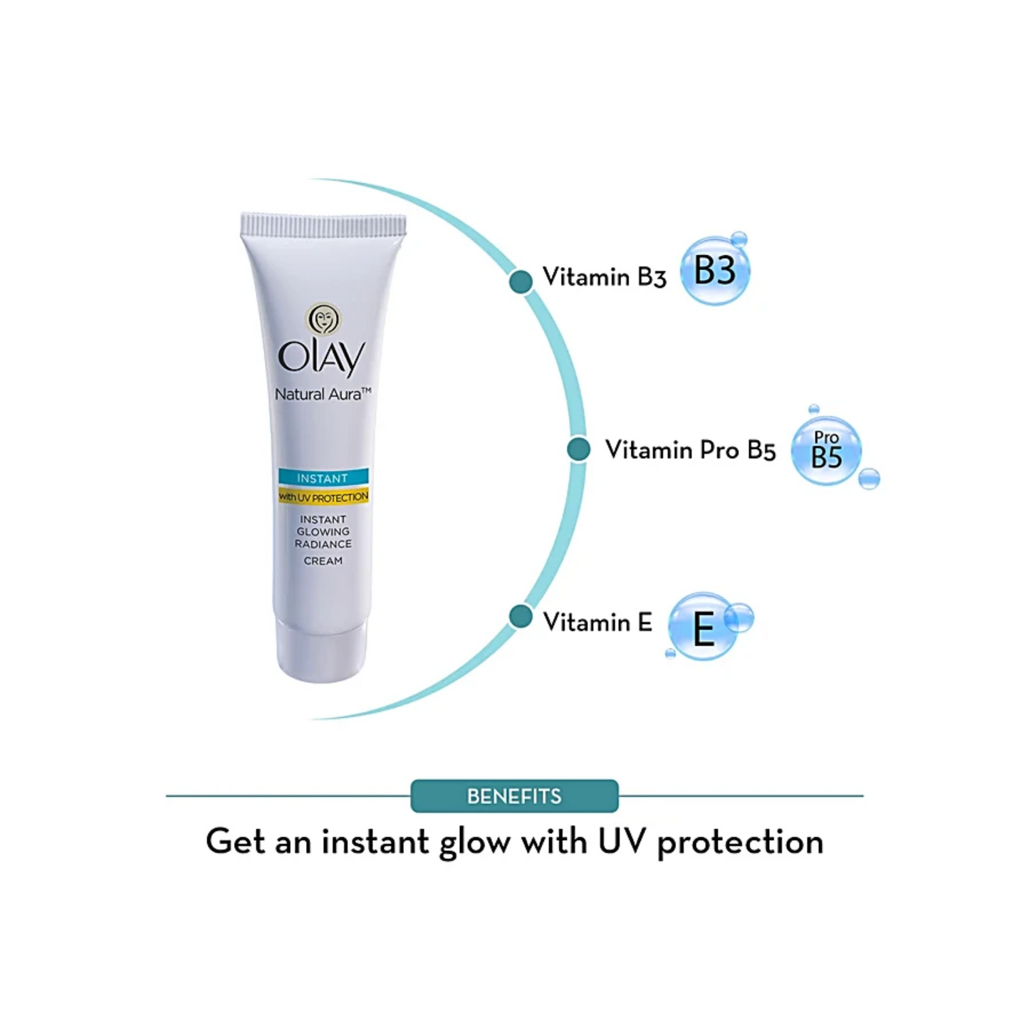 OLAY NATURAL WHITE 3IN1 FAIRNESS CREAM 40 GM TUBE.