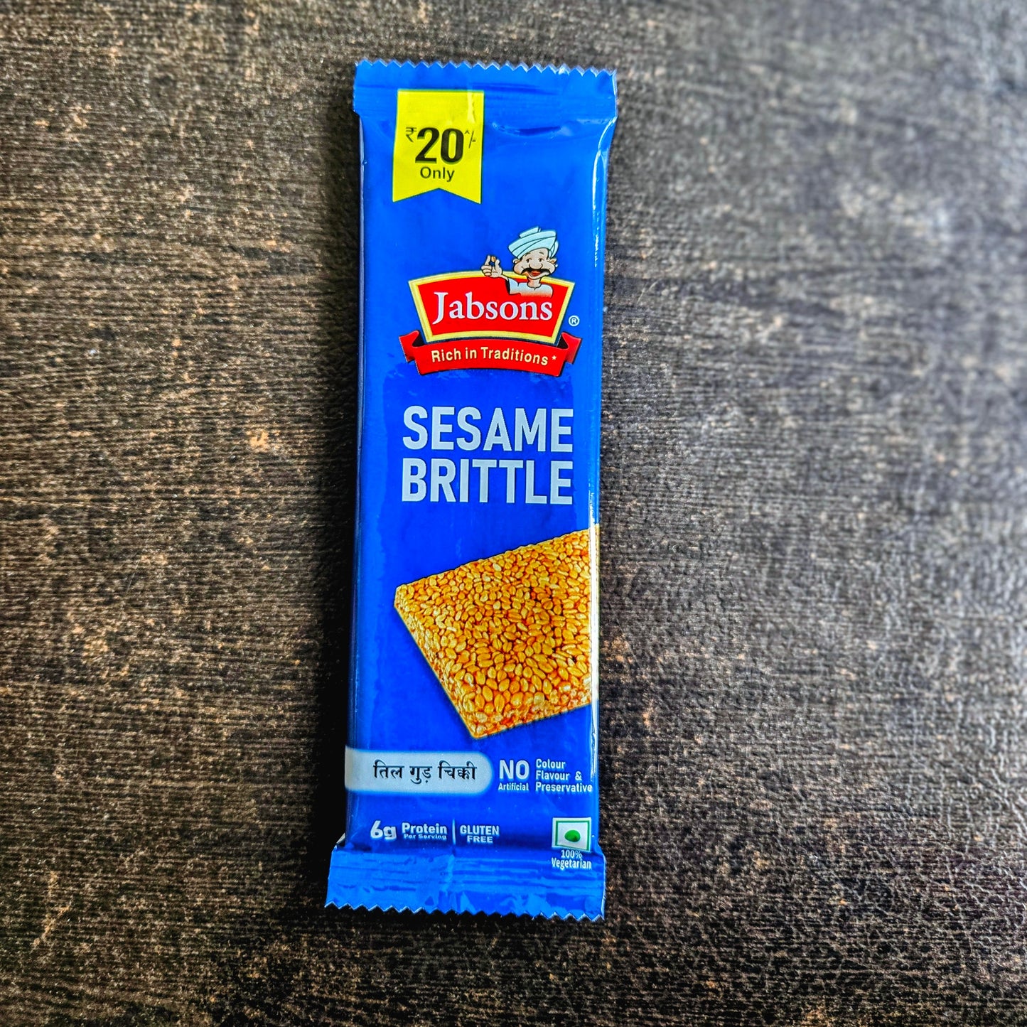 JABSONS SESAME BRITTLE CHIKKI 40GM (TIL)