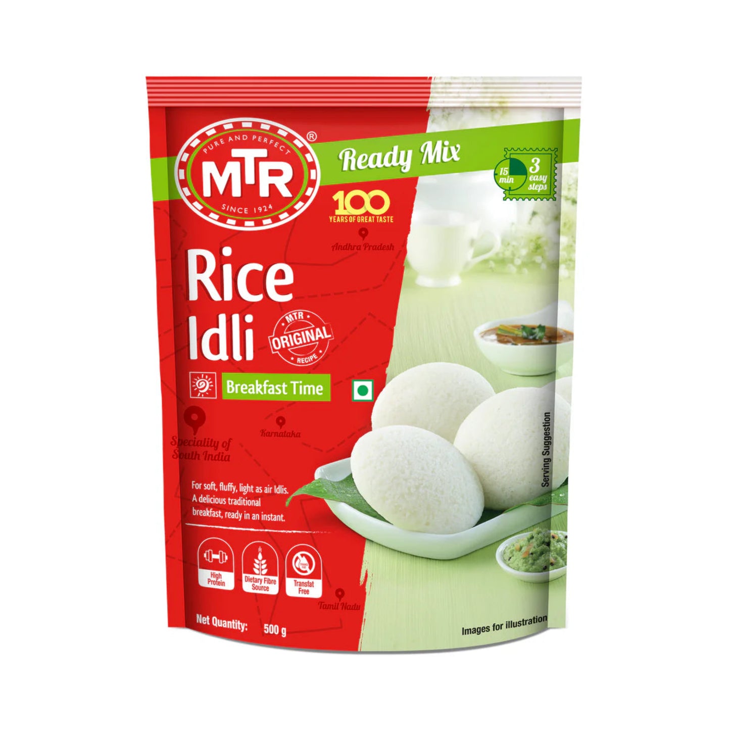 MTR RICE IDLI 500 GM POUCH.