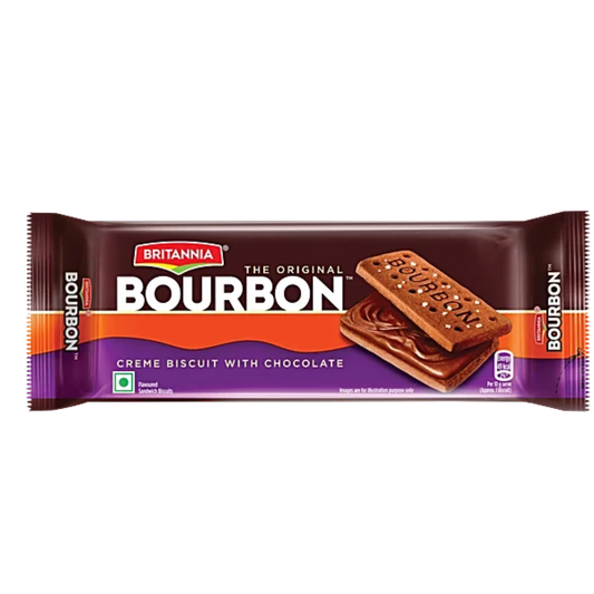 BRITANNIA BOURBON CHOCOLATY BISCUITS 150 GM.