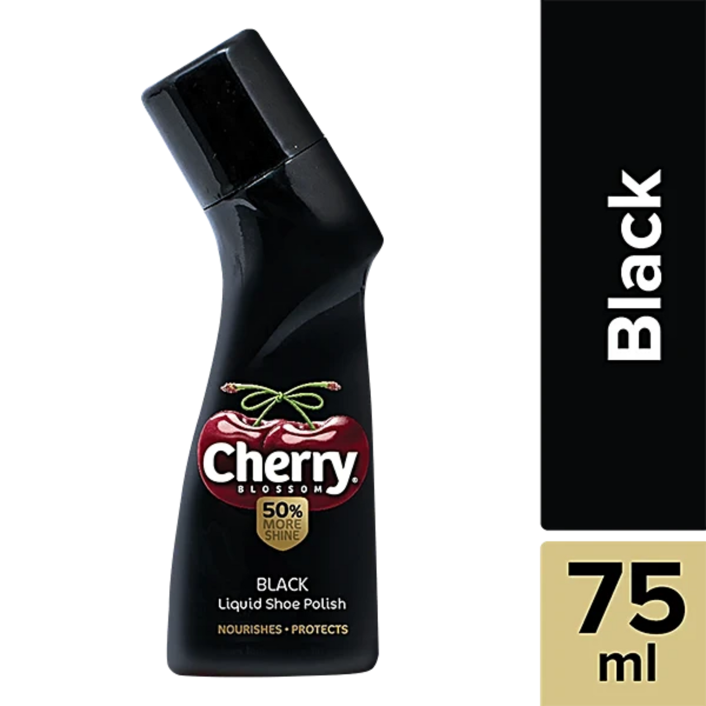 CHERRY LIQUID BLACK POLISH 75 ML. (SHOE POLISH)
