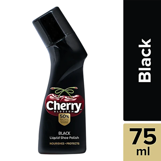 CHERRY LIQUID BLACK POLISH 75 ML. (SHOE POLISH)