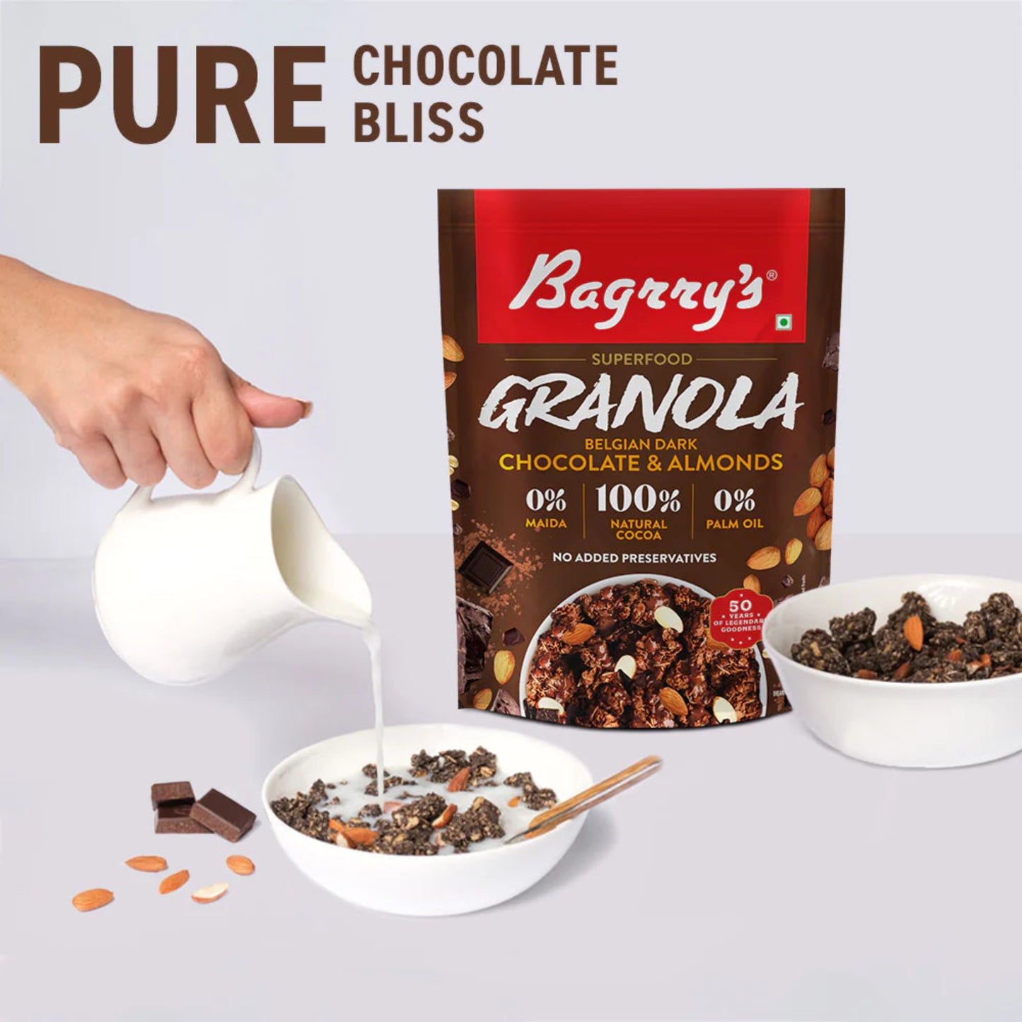 BAGGRYS GRANOLA CHOCOLATE AND ALMONDS 400GM