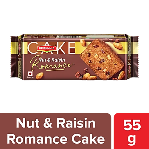 BRITANNIA CAKE NUT & RAISIN 65GM