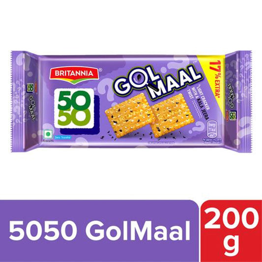 BRITANNIA 50-50 GOLMAAL BISCUITS 185GM