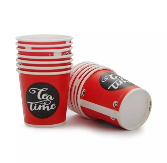PAPER TEA GLASS BIG 95-100PCS (DISPOSABLE)