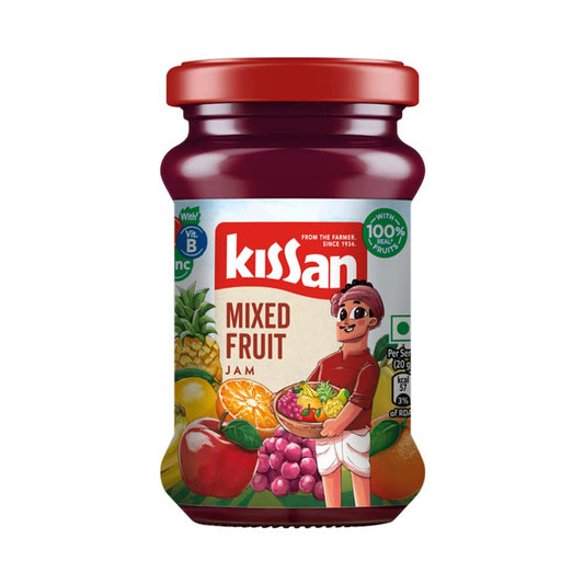 KISSAN JAM MIX FRUIT 200 GM JAR.