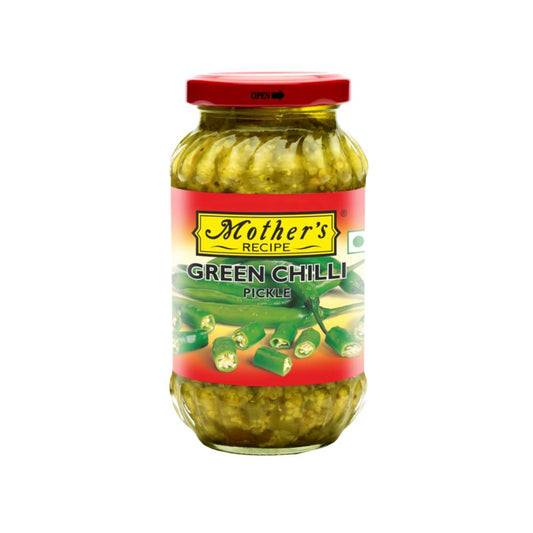 MOTHER GREEN CHILLI PICKLE 400 GM JAR.